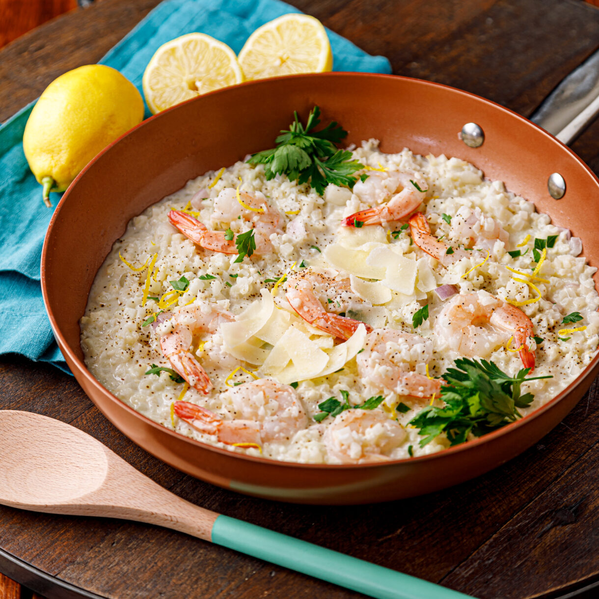 Cauliflower Risotto with Shrimp Eric Theiss